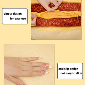 FunnyKitten Hamburger Pillow side view shows plush PP cotton for soft comfort.