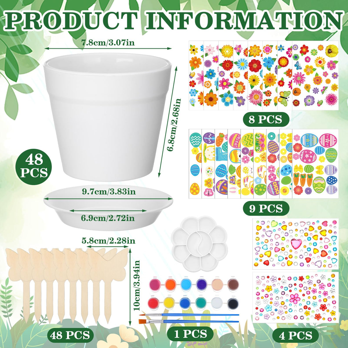 Funnymoom diamond stickers to add sparkle to pots and crafts.