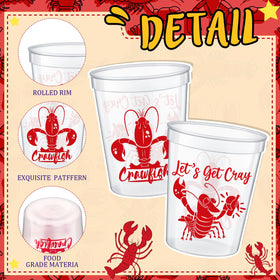 Funnymoom dishwasher-safe plastic crawfish cups for easy cleanup