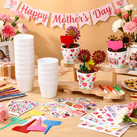 Funnymoom paintable pot with watercolor pens for kid-friendly color work