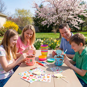 Funnymoom multicolor pot trays for stable painting sessions
