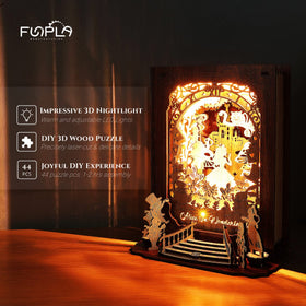 FUNPOLA laser-cut birch wood puzzle pieces for precise assembly