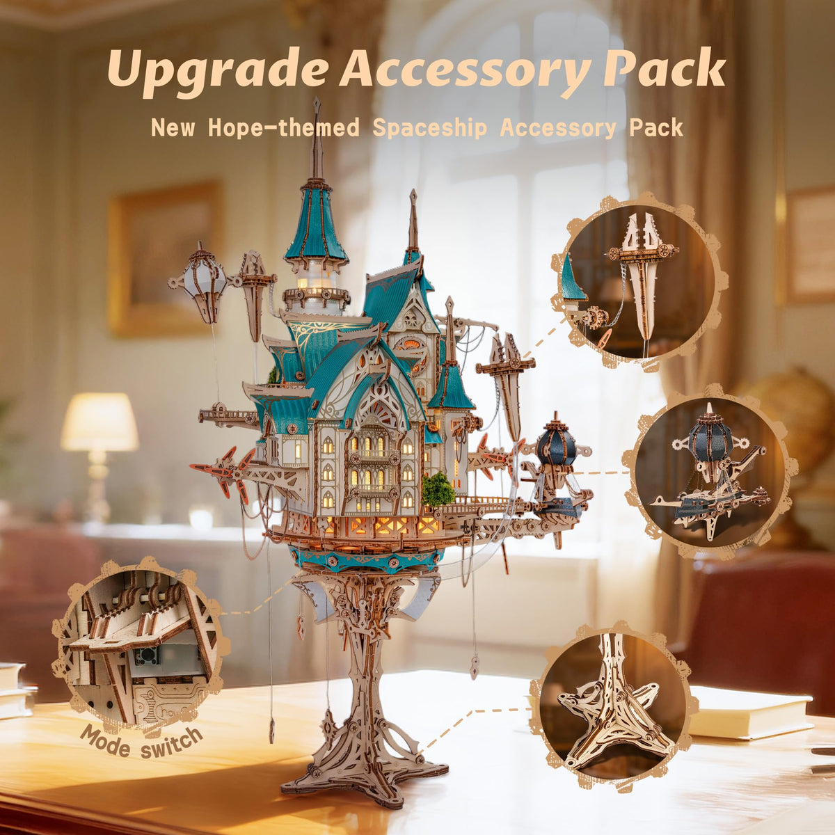 FUNPOLA laser-cut wood pieces ensure precise fit and durable construction.
