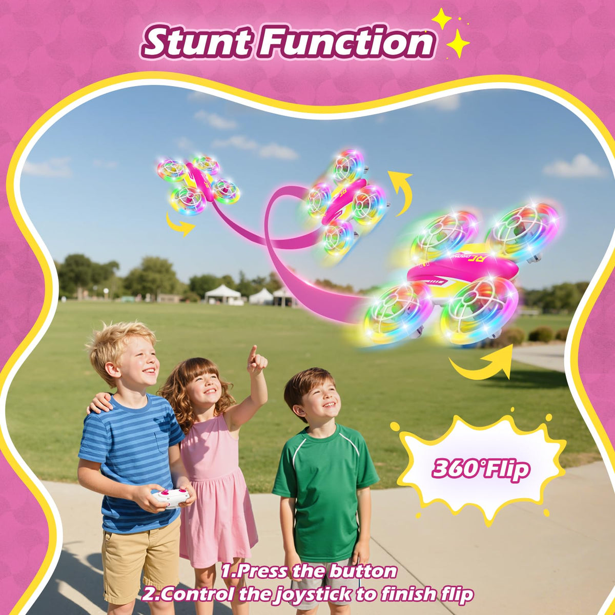 FUNPX drone beginner mode—gentle controls for new pilots.