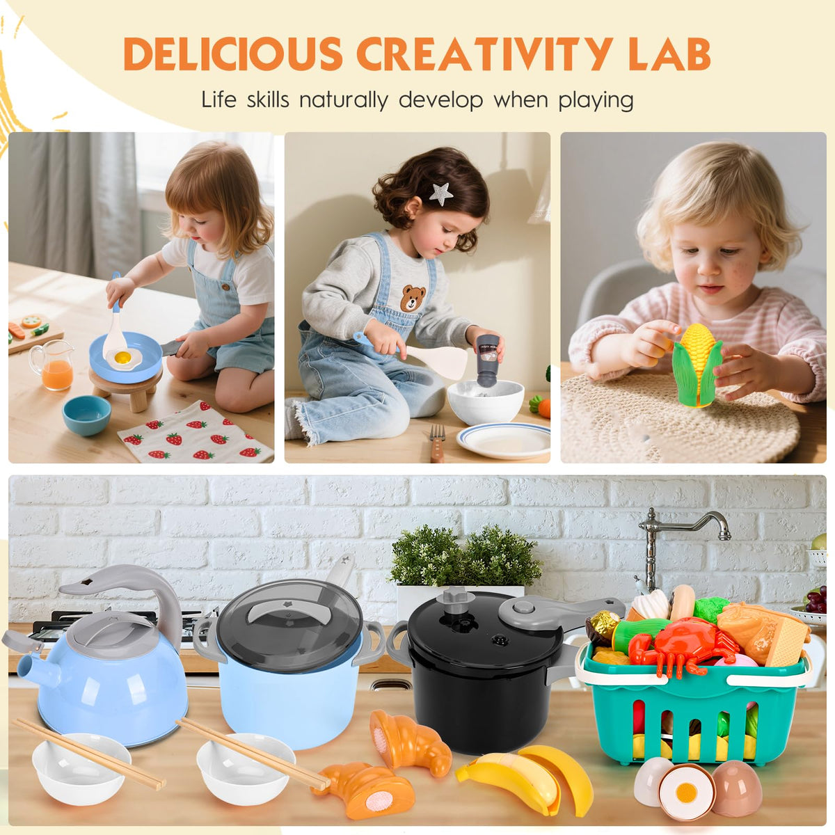 Funpynani blue dessert props spark creative dessert shop play.