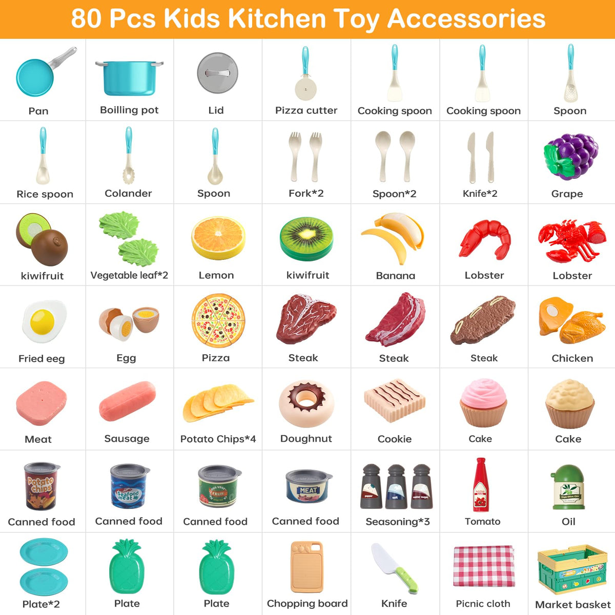 Funpynani cookware and utensils invite realistic pretend meals