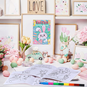 Funrous classroom activity kit with coloring and crayons for learning.