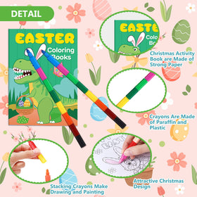 Funrous Easter coloring pages with six-page layouts for little hands.