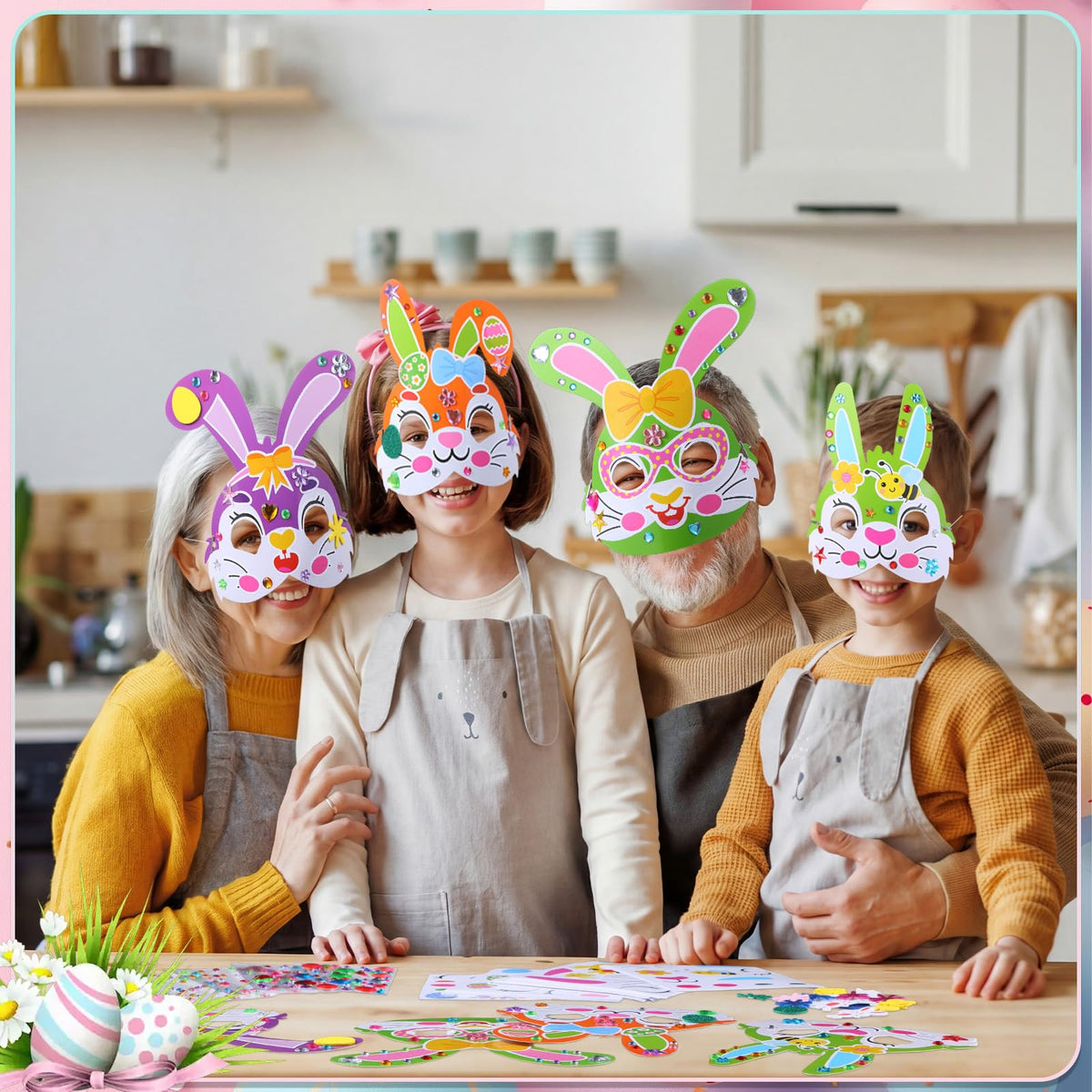 Funrous spring crafts parts enable group decorating activities.