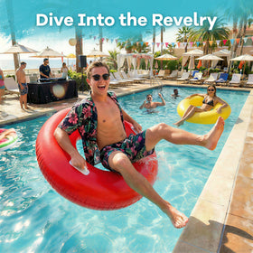 Funscape 2-in-1 lounge or ring design for versatile water relaxation and play.