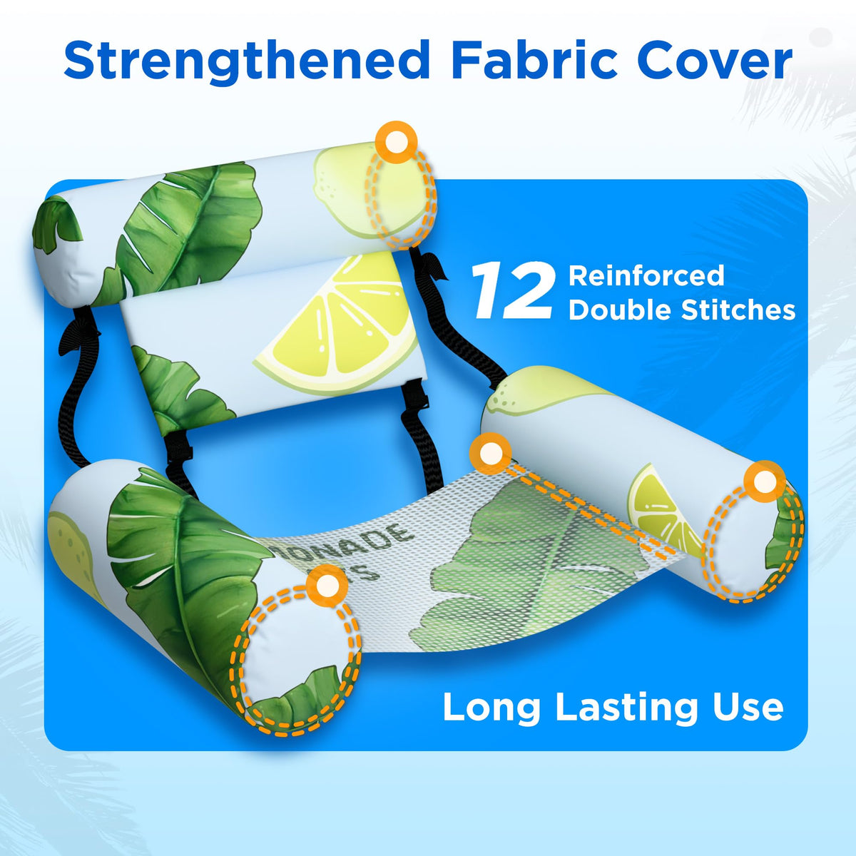 Funscape adjustable armrests customize your lounging position.