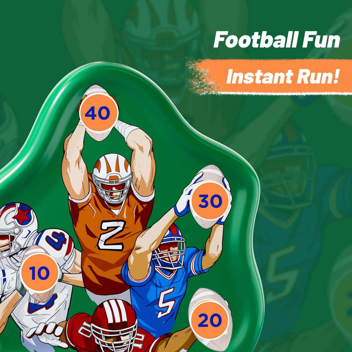 Funscape board measures 30 x 43 inches for easy target play.