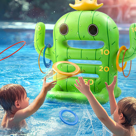 Funscape bright inflatable cactus stimulates active outdoor summer fun