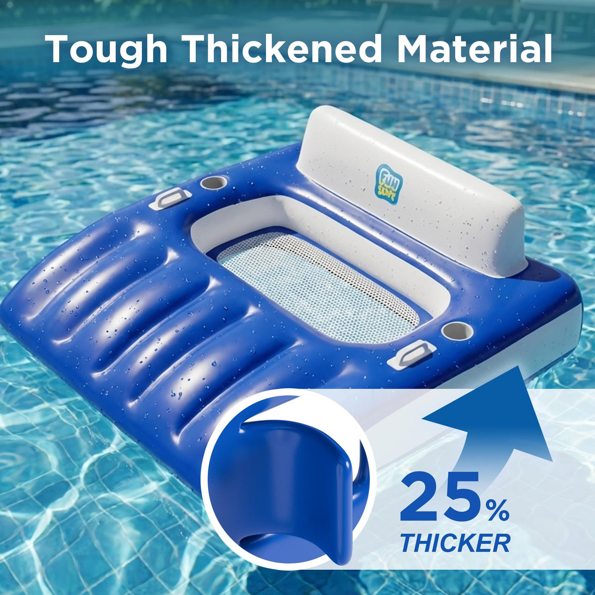 Funscape built-in cup holder and phone pocket keep essentials close