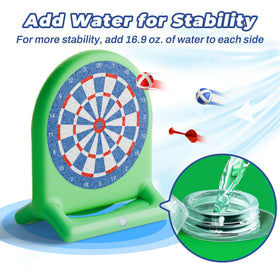 Dartboard measures 35 x 29.5 x 3.2 inches for stable play.