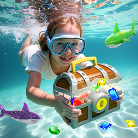 Funscape diving toy supports swimming practice and playful treasure hunts.