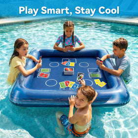Funscape drink tray on the floating table makes pool parties more convenient.