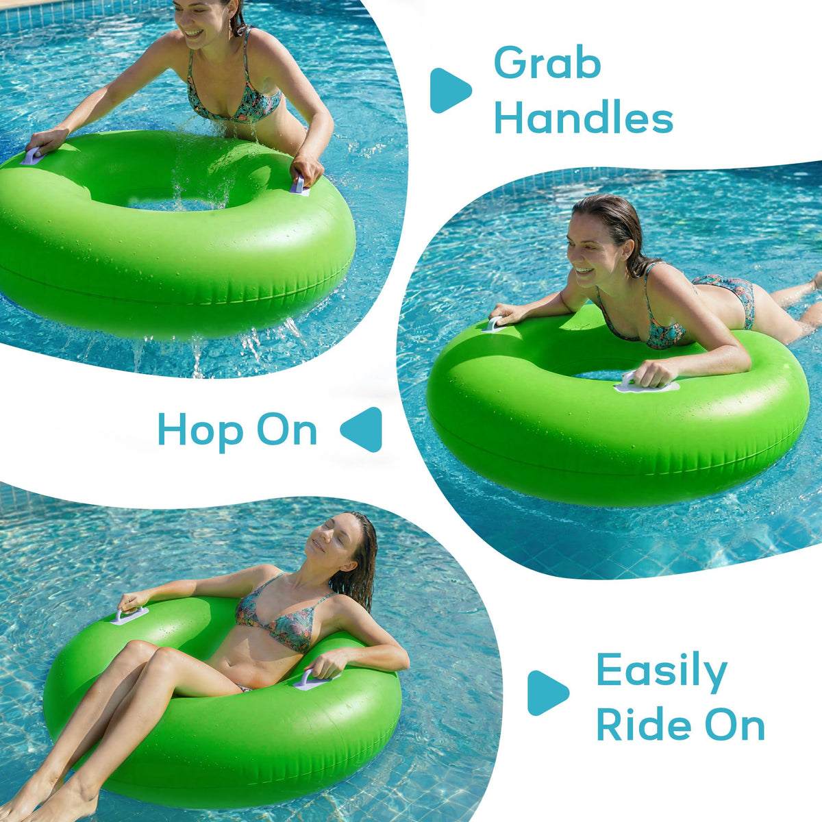 Funscape large float with easy-boarding handles for stable entry