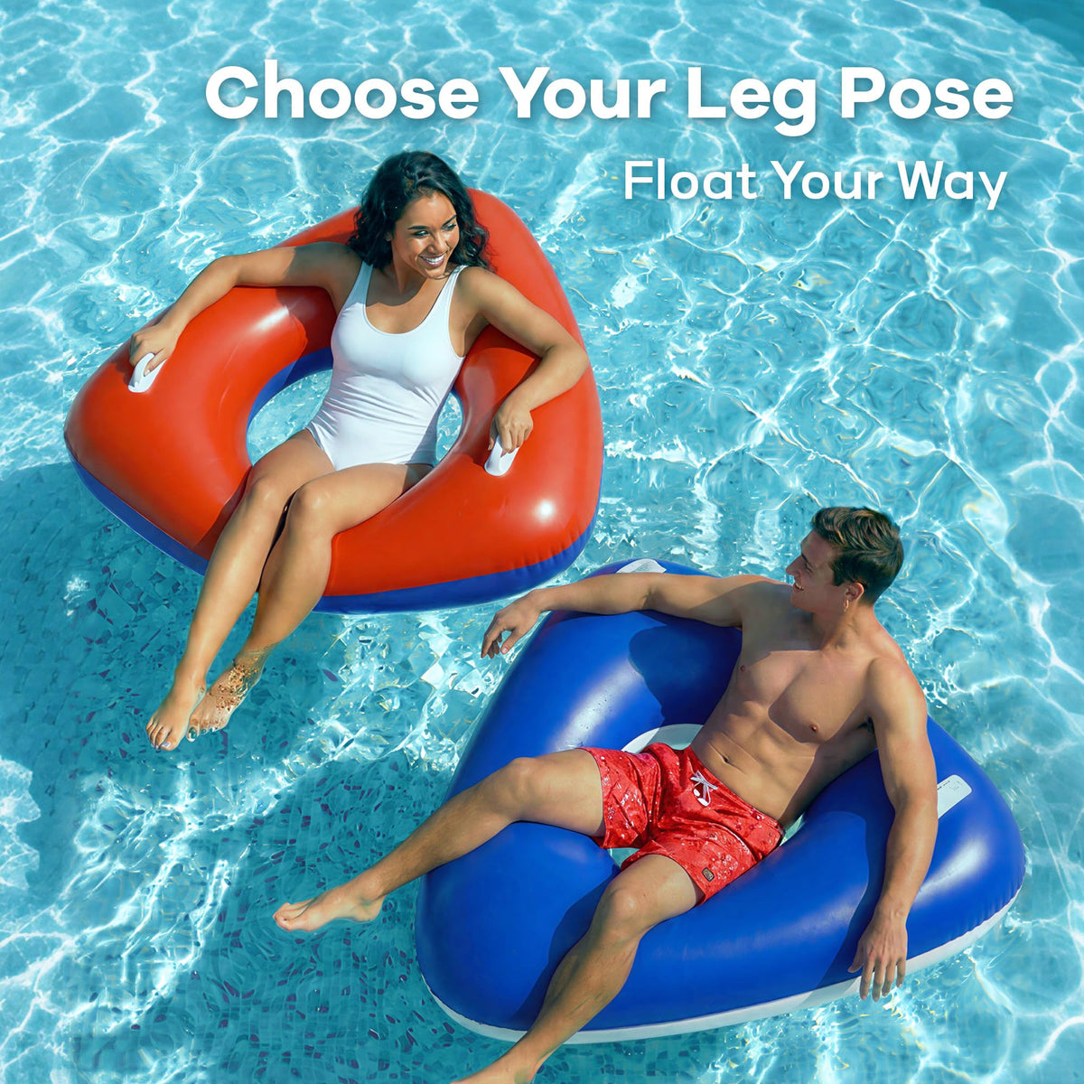Funscape easy-grip handles provide stable entry and secure holding