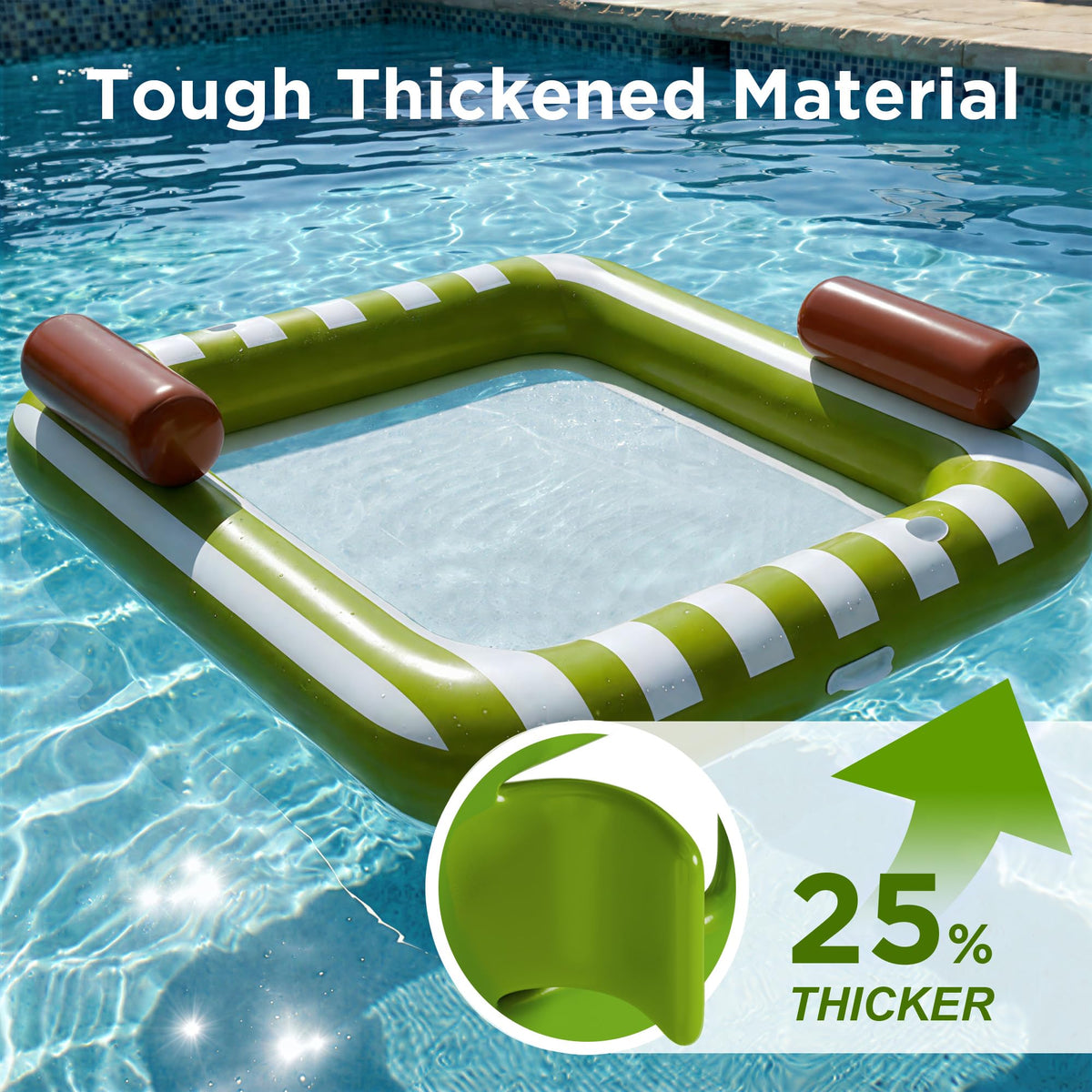 Funscape full bottom mesh keeps you cool with breathable water lounging.