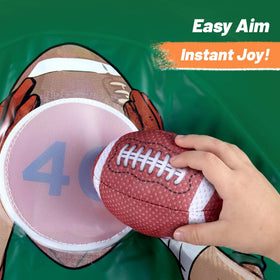 Funscape inflatable football board adds target play for pool or yard.