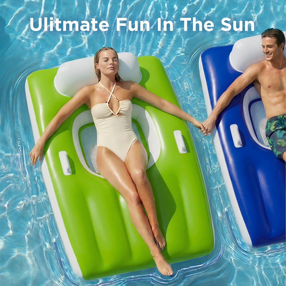 Funscape pool lounge mesh chair design dries quickly after splashes.