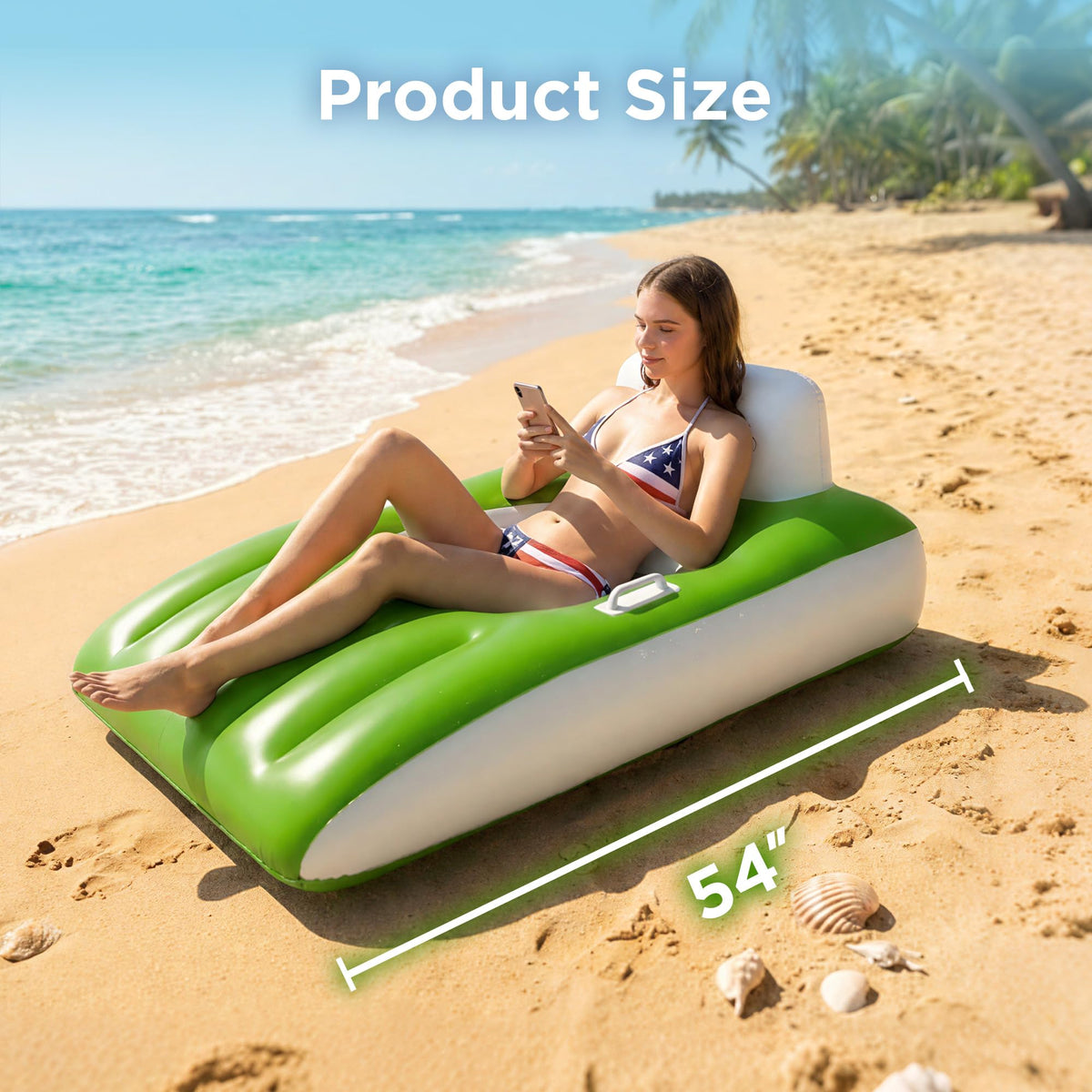 Funscape inflatable pool lounge on water for summer parties and river days.