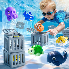 Funscape pool diving toys with ocean pals for splashy pool play and treasure hunts.
