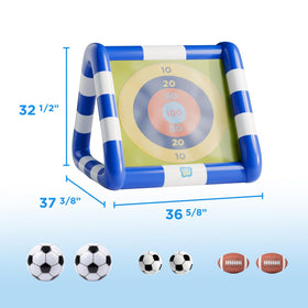 Funscape Kids Soccer Pool Toy portable design fits beach, pool, or backyard.