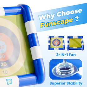 Funscape Kids Soccer Pool Toy target board creates clear scoring opportunities.