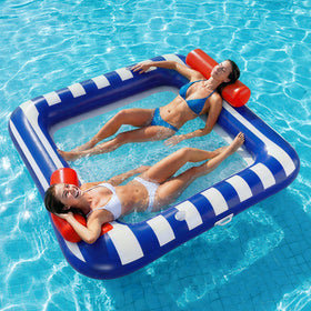 Funscape large inflatable pool float hammock with ample space for multiple bathers
