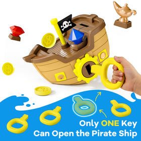 Funscape pirate keys diving toy helps kids practice underwater treasure hunting.
