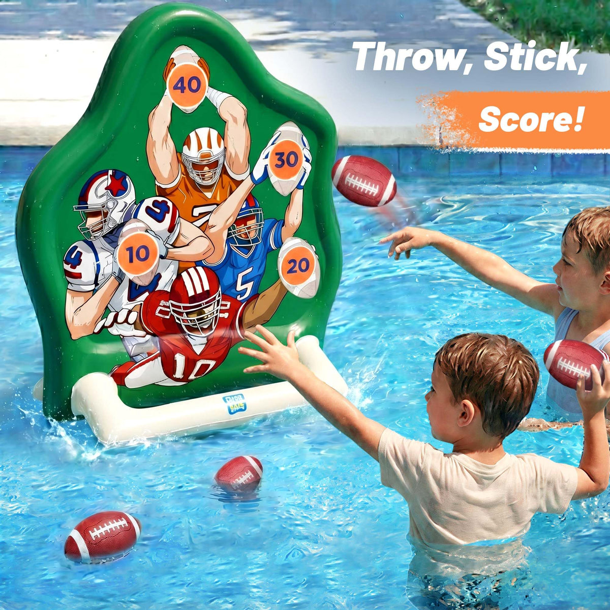 Funscape plush sticky darts adhere to the board for smooth play.