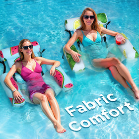 Funscape two-pack pool floats chairs for adult lounging at pool parties.