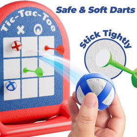 Funscape darts, balls, and patches for quick setup.