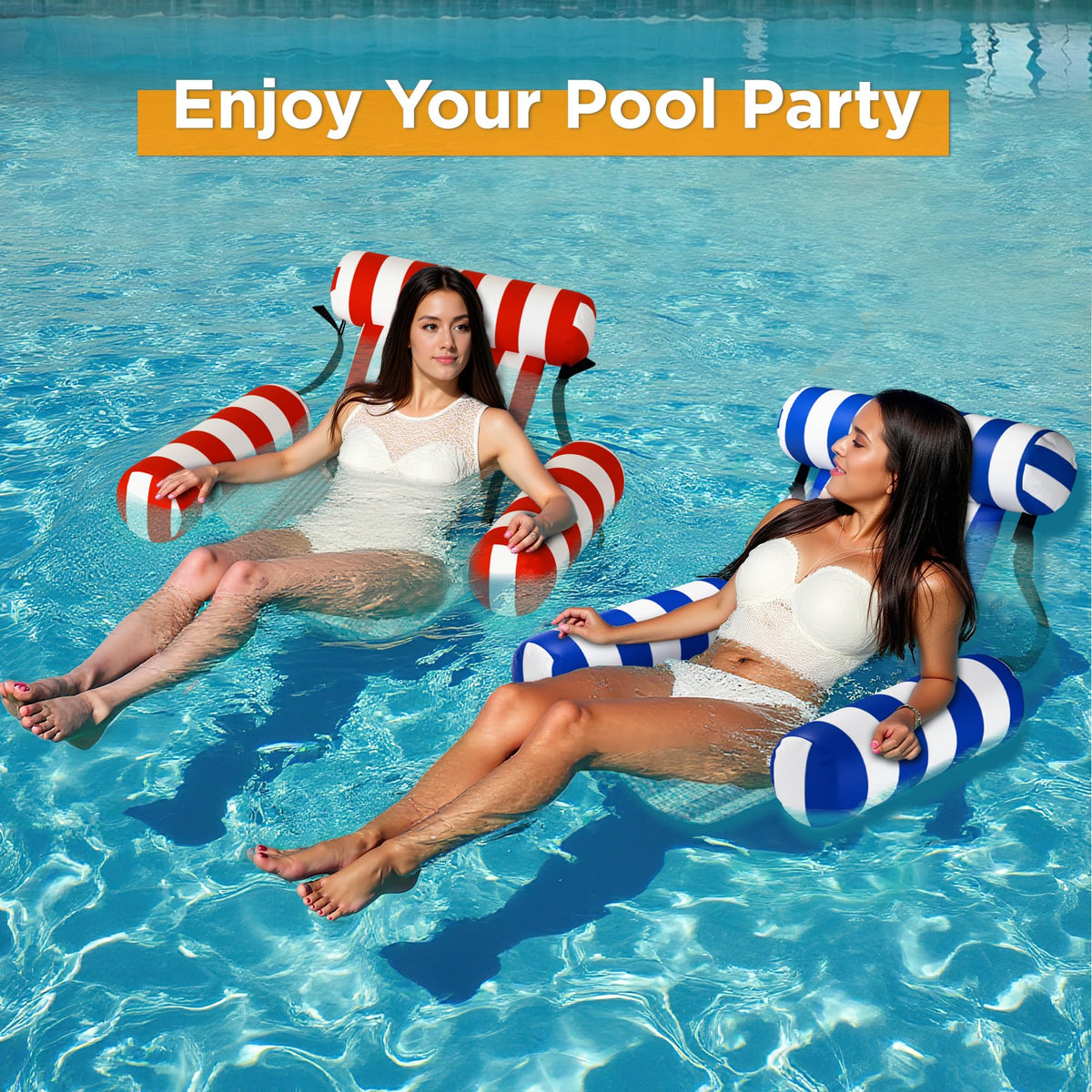 Portable Funscape floats are ideal for pools, beaches, or lakes.