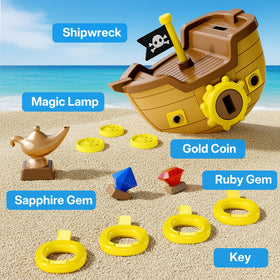 Funscape ship sinking diving toy creates authentic pool bottom discovery.