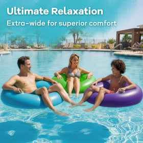 Funscape 2-in-1 lounge or ring float for flexible water fun