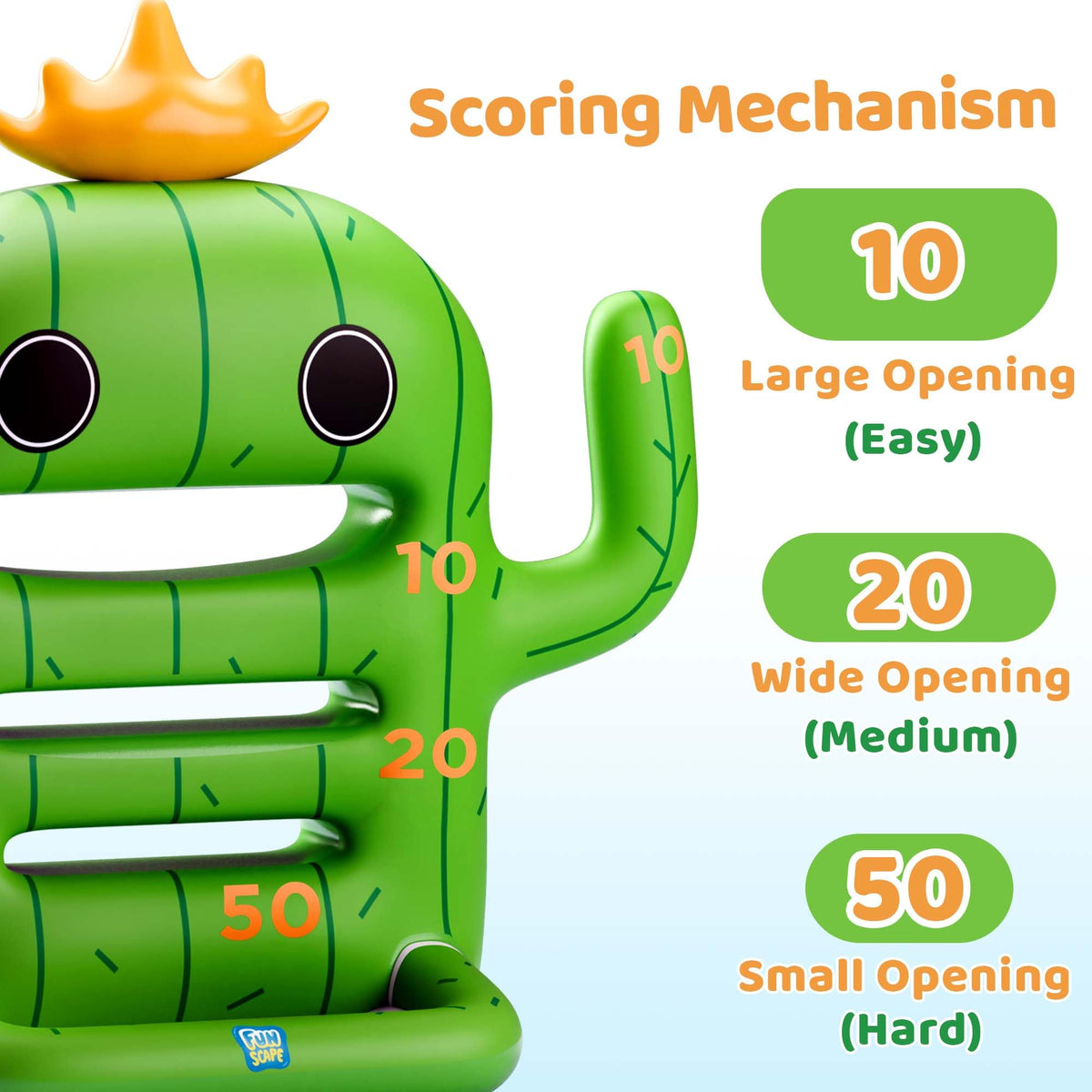 Funscape water-filled base adds stability for outdoor games