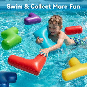 Funscape water puzzle activity stimulates spatial thinking and exploration.