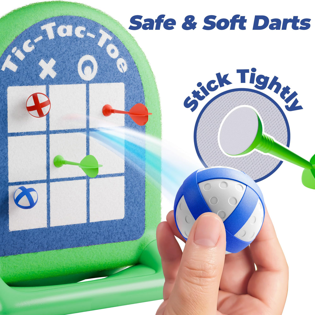 Weighted water base helps keep the game steady on windy days.