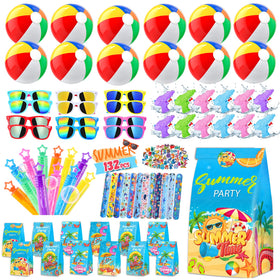 Funsenly pool party favors with beach balls for vibrant outdoor play.