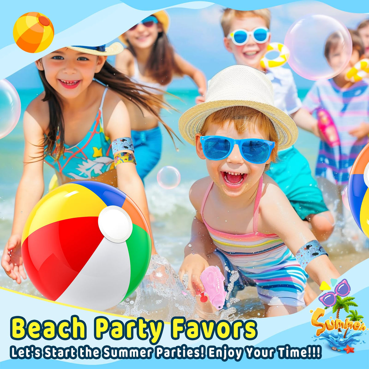 Funsenly pool party favors ocean stickers boost decor and cheer.