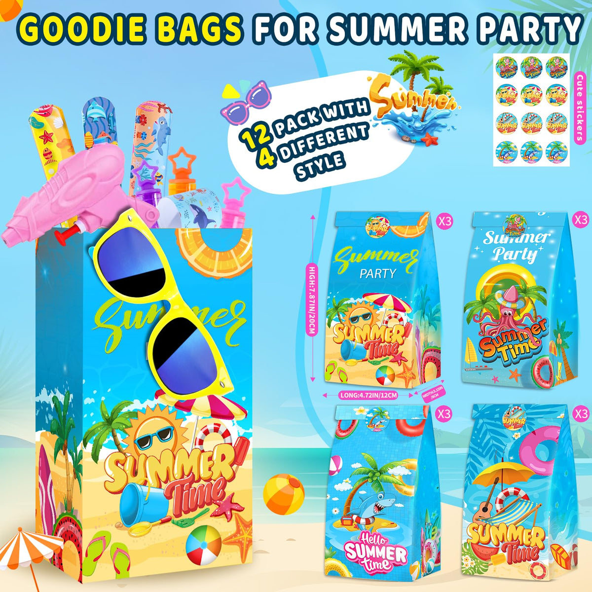 Funsenly pool party favors slap bracelets add color and creativity.