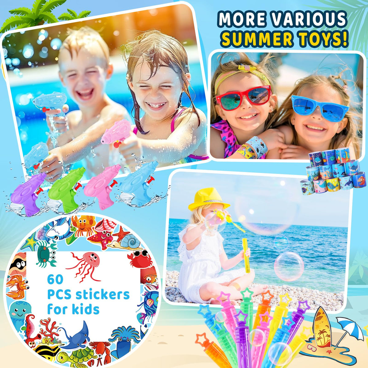 Funsenly pool party favors treat bags simplify gift distribution.