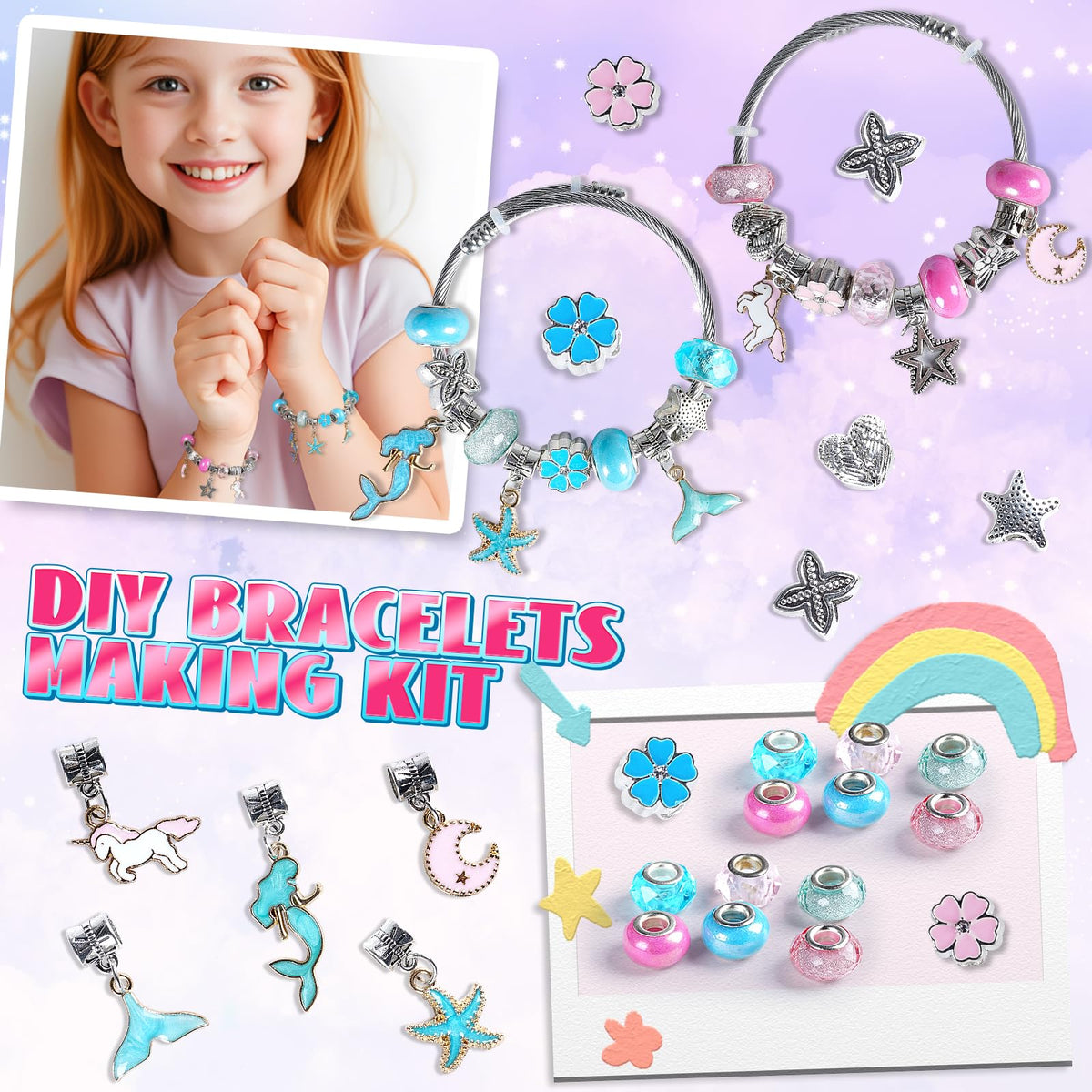 FUNSENLY unicorn-mermaid themed beads spark magical design ideas