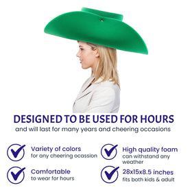 FUNSTITUTION pink foam cowboy hat for playful costumes and gatherings