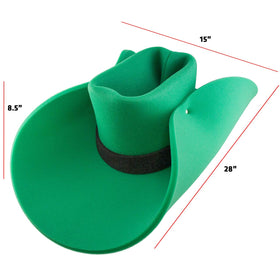 FUNSTITUTION polyurethane foam hat provides lightweight wear and easy packing.