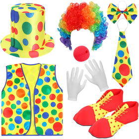 Funtery clown wig with curly strands for bold party looks