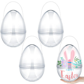 Funtery 8 Pcs 10-inch clear giant eggs for eye-catching displays.